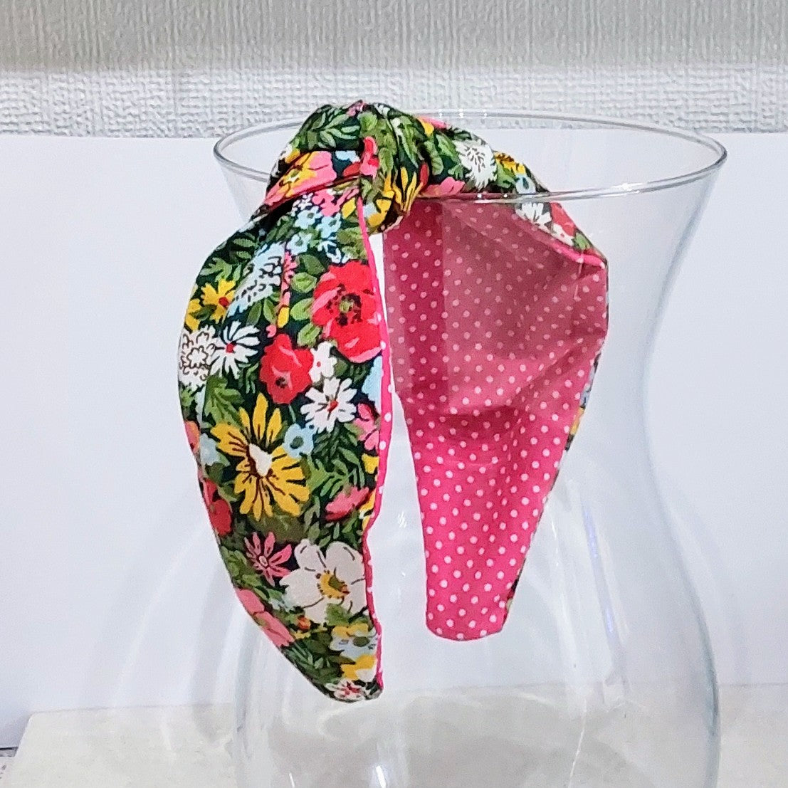 Hairband Liberty of London Liberty of London Malvern Meadow Flower Show Fabric Headband Hairband Knot Twist Floral Cotton Fabric Bespoke Top Knot Headband