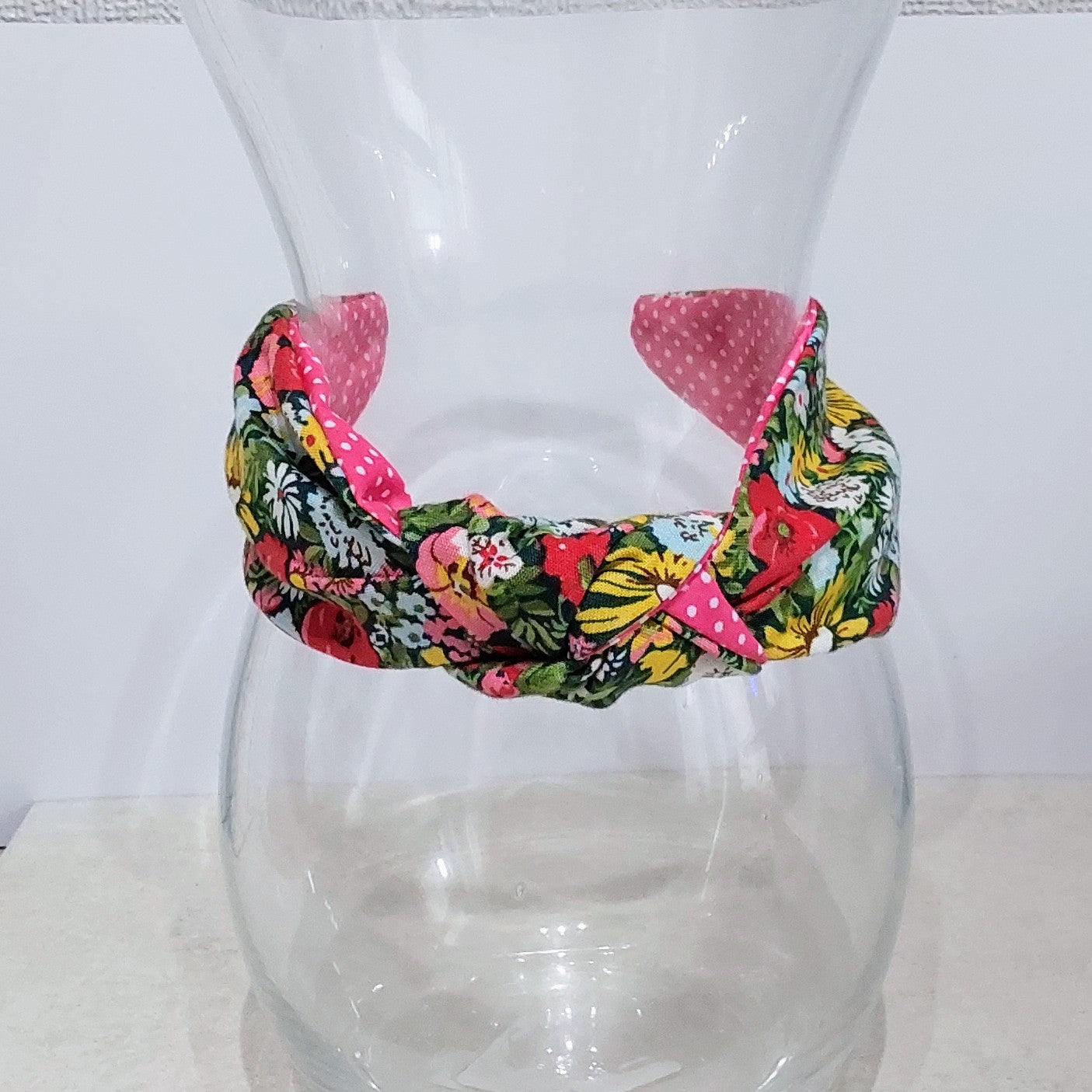 Hairband Liberty of London Liberty of London Malvern Meadow Flower Show Fabric Headband Hairband Knot Twist Floral Cotton Fabric Bespoke Top Knot Headband