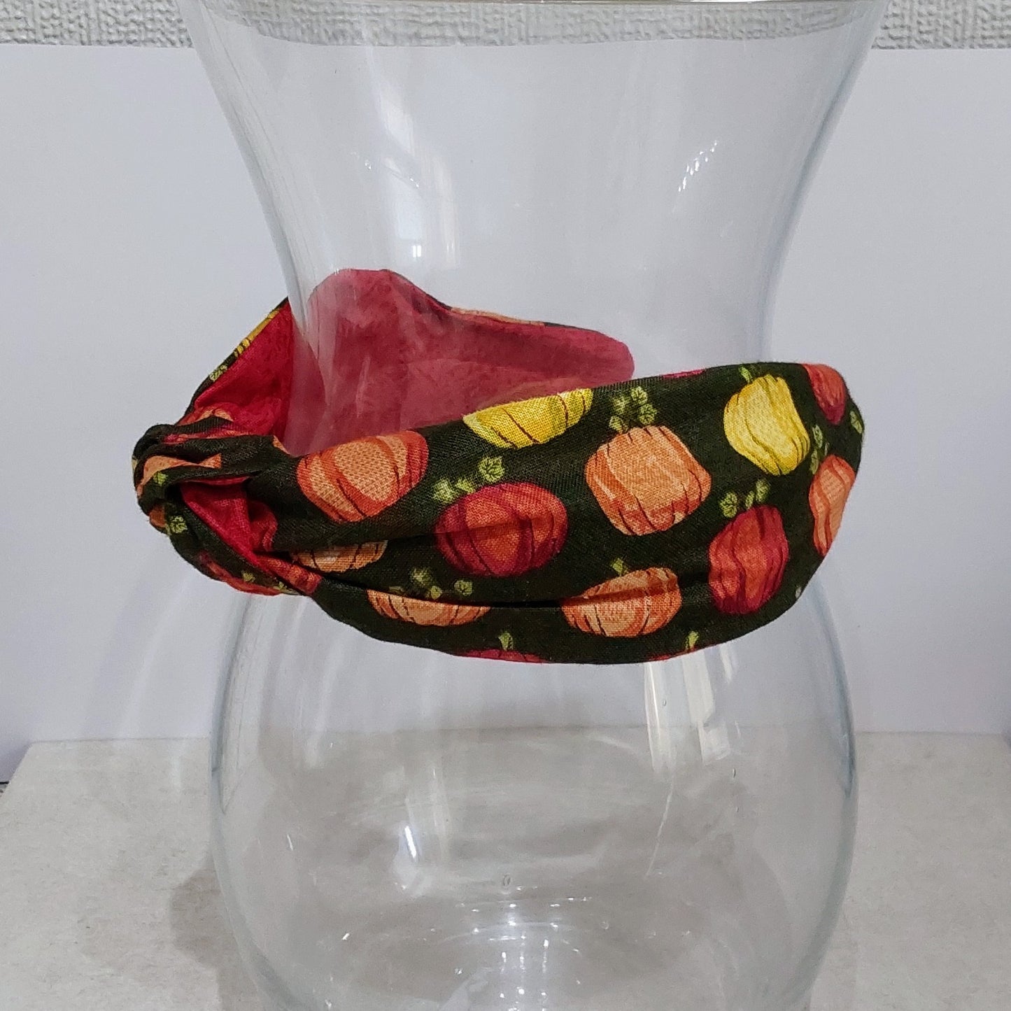 Hairband Pumpkin Cotton Fabric Bespoke Top Knot Headband