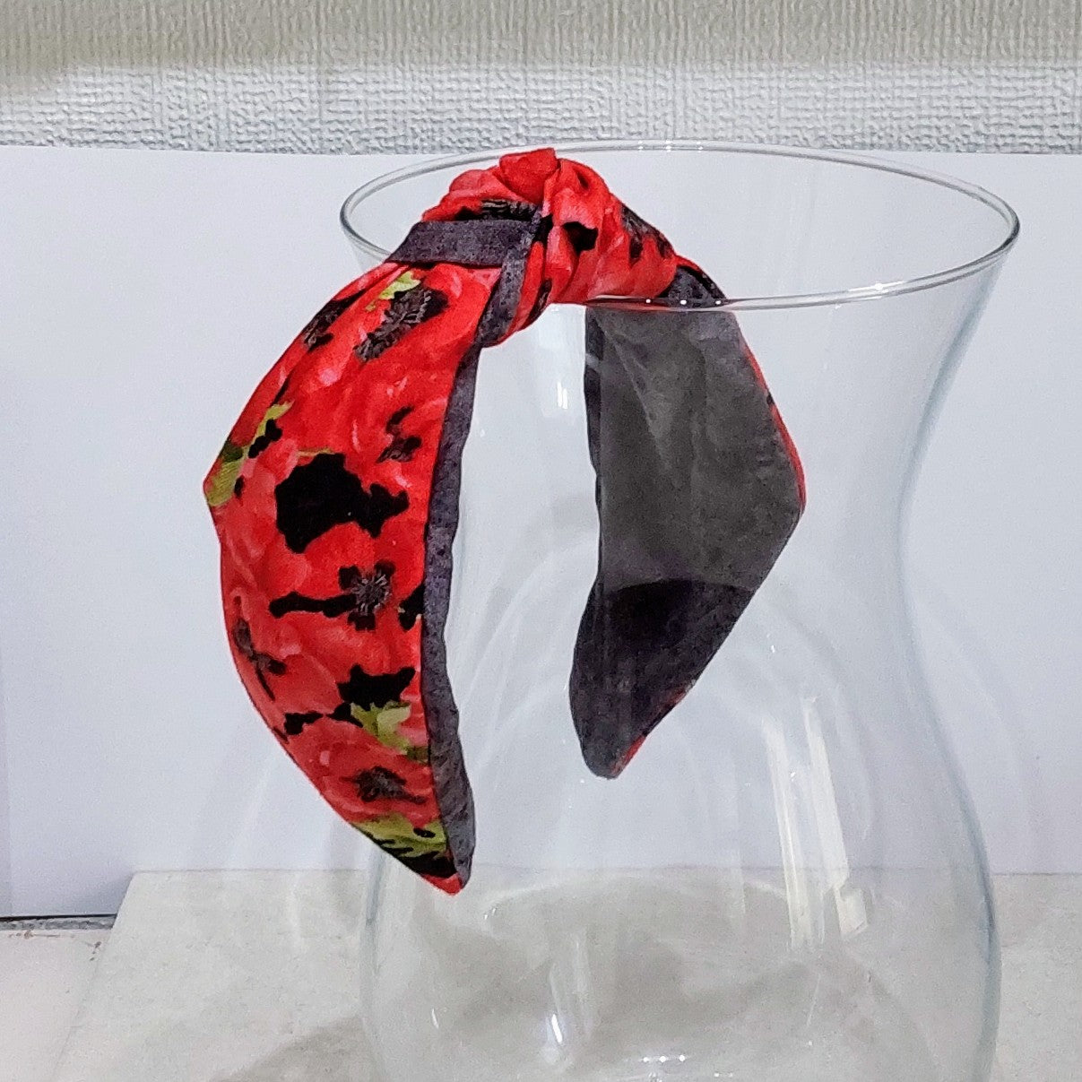 Hairband Poppy Poppies Flower Cotton Fabric Bespoke Top Knot Headband