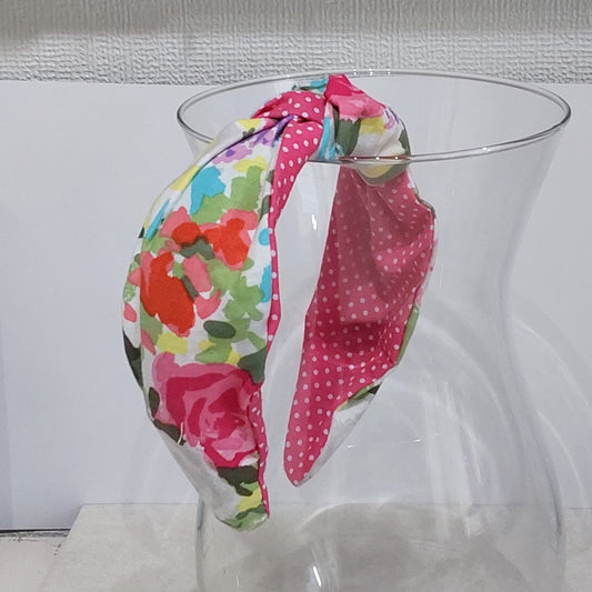 Hairband Spring Flower Abstract Pastel Flower Cotton Fabric Bespoke Top Knot Headband