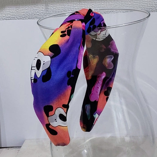 Hairband Rainbow Dogs Cotton Fabric Bespoke Top Knot Headband