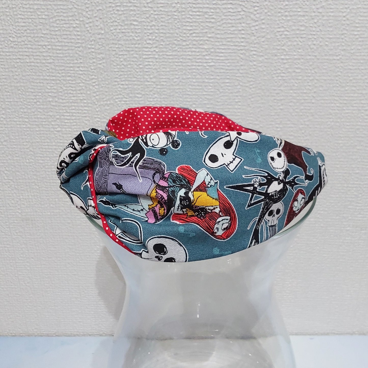 Hairband Disney Nightmare Before Xmas Teal Character Cotton Fabric Bespoke Top Knot Headband