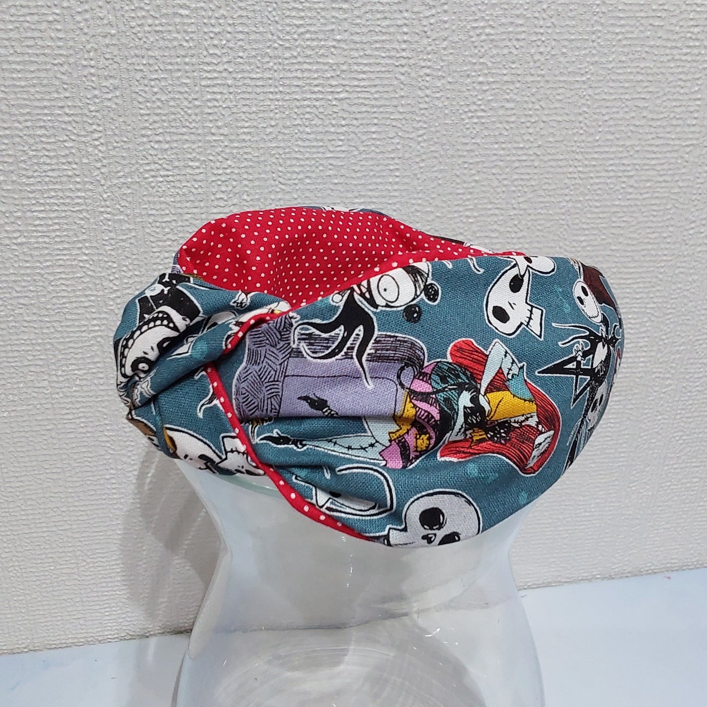 Hairband Disney Nightmare Before Xmas Teal Character Cotton Fabric Bespoke Top Knot Headband