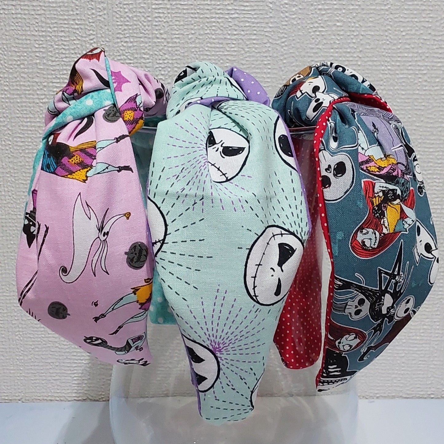 Hairband Disney Nightmare Before Xmas Teal Character Cotton Fabric Bespoke Top Knot Headband