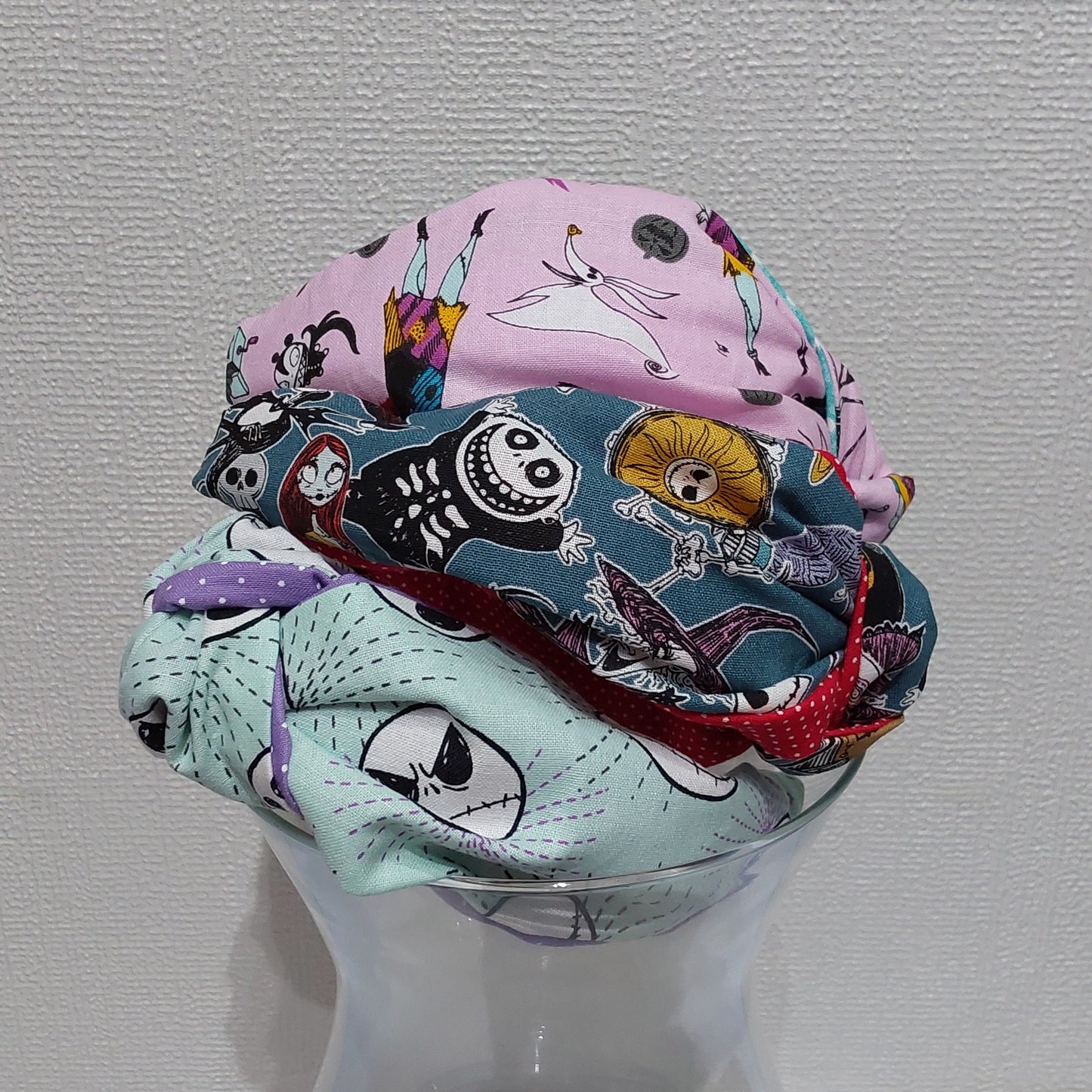 Hairband Disney Nightmare Before Xmas Pink Character Cotton Fabric Bespoke Top Knot Headband
