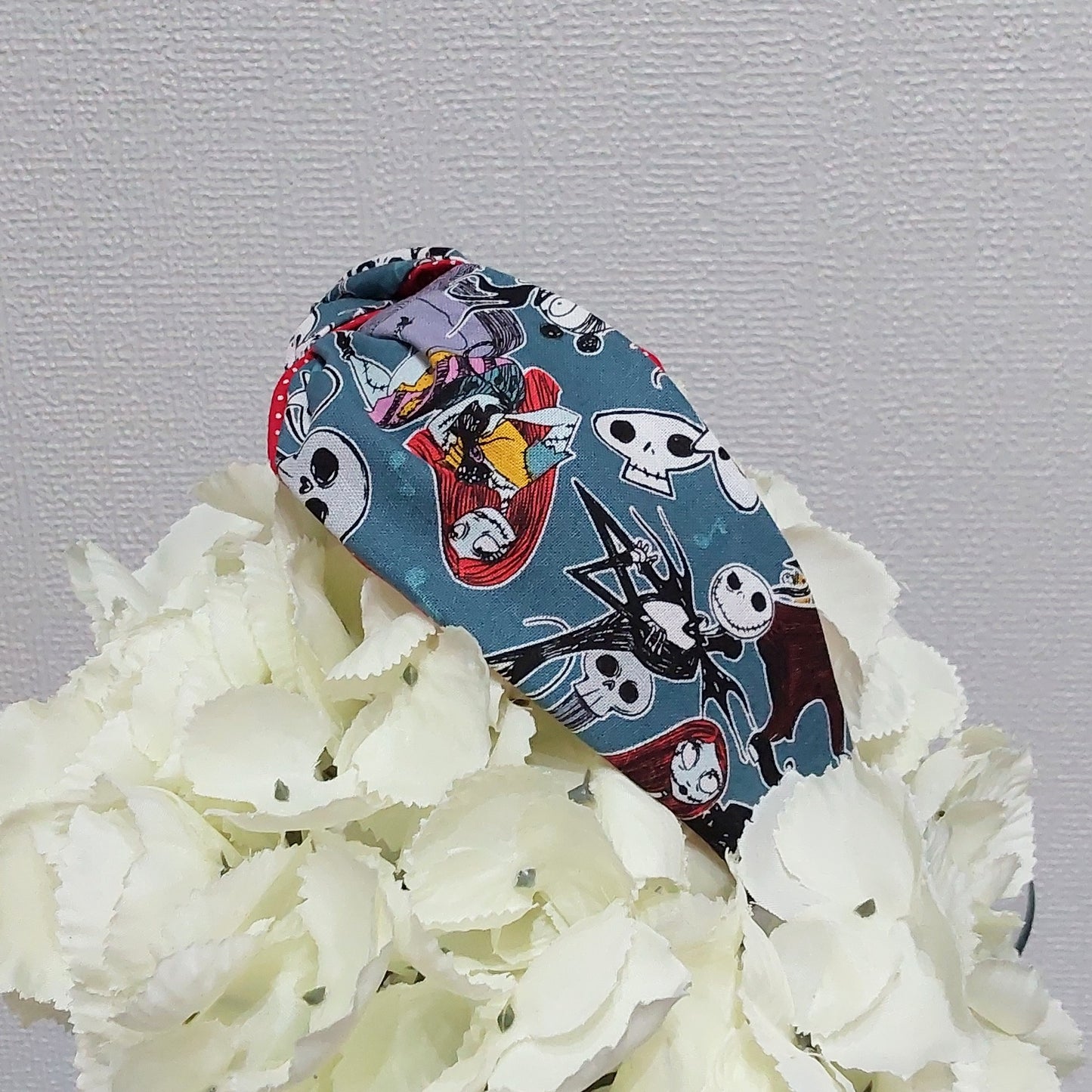 Hairband Disney Nightmare Before Xmas Teal Character Cotton Fabric Bespoke Top Knot Headband