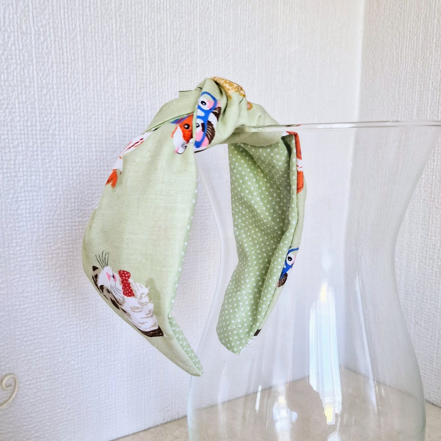 Hairband Guinea Pig Pet Quirky Cotton Fabric Bespoke Top Knot Headband