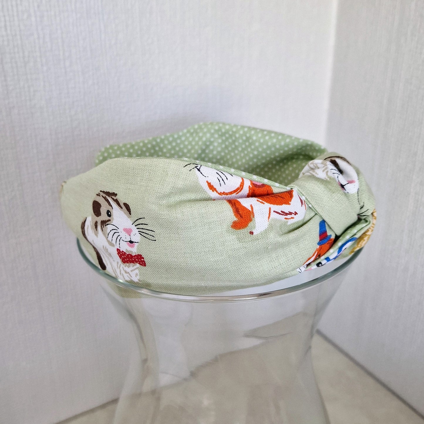 Hairband Guinea Pig Pet Quirky Cotton Fabric Bespoke Top Knot Headband
