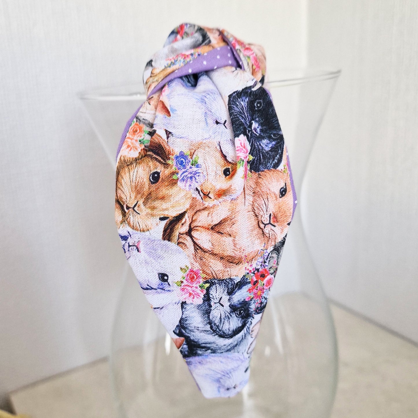 Hairband Easter Bunny Rabbit Cotton Fabric Bespoke Top Knot Headband