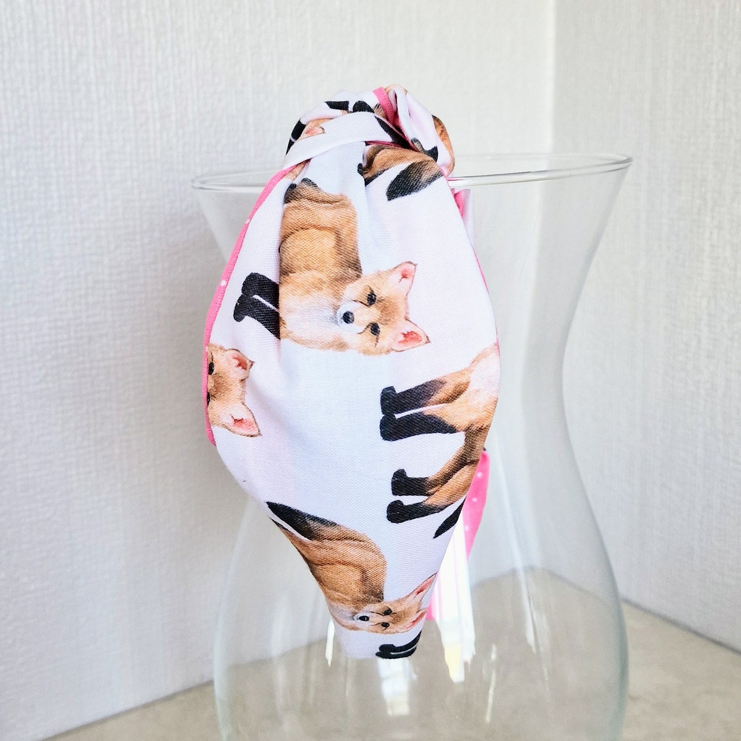 Hairband Fox Cub Baby Wildlife Cotton Fabric Bespoke Top Knot Headband