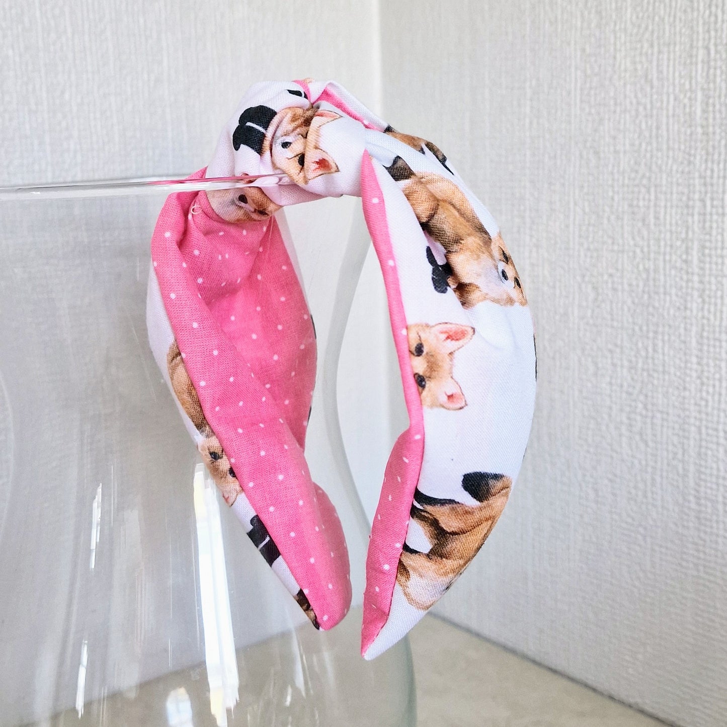 Hairband Fox Cub Baby Wildlife Cotton Fabric Bespoke Top Knot Headband