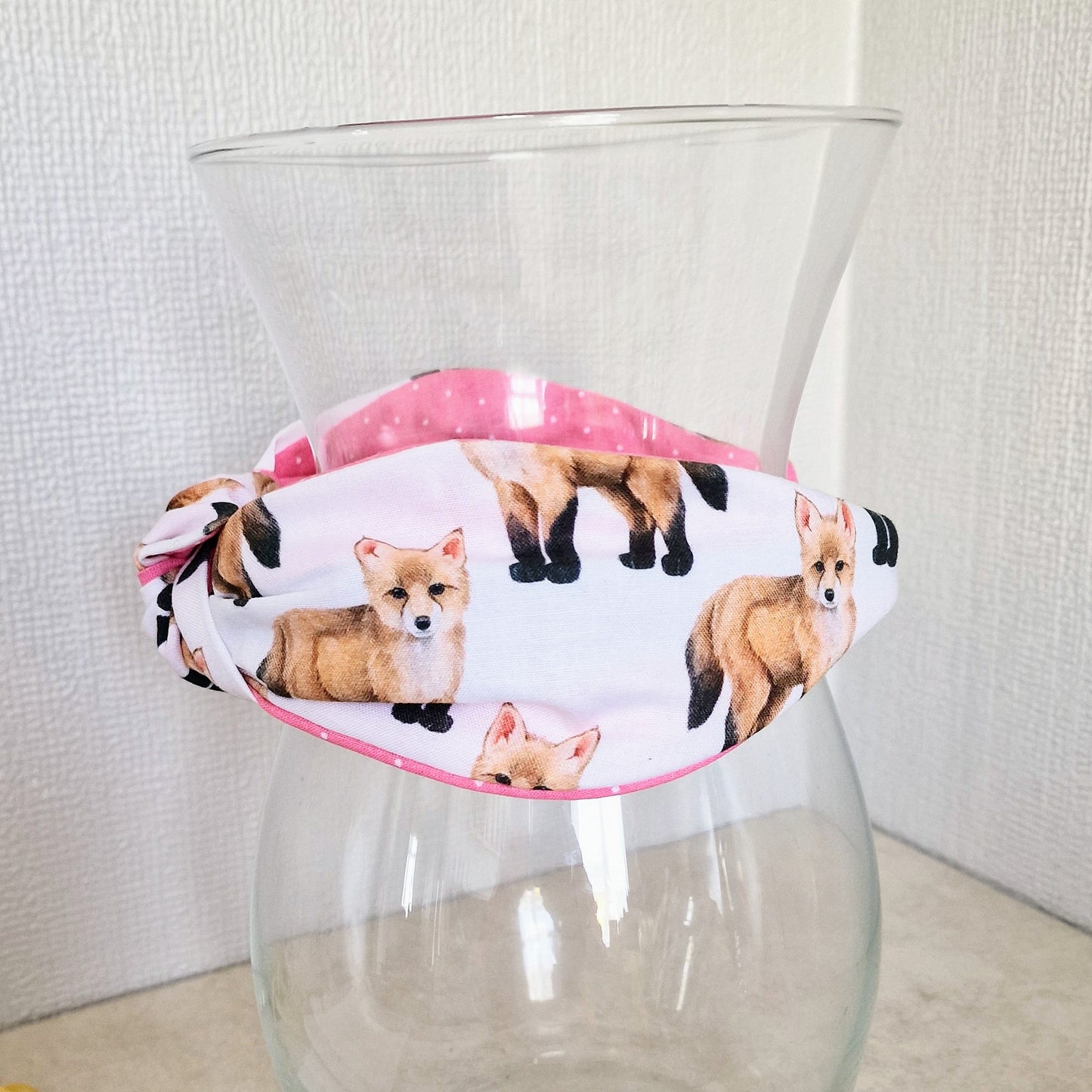 Hairband Fox Cub Baby Wildlife Cotton Fabric Bespoke Top Knot Headband