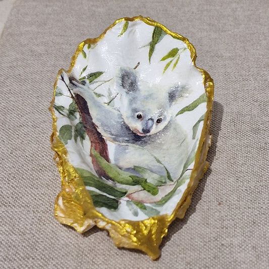 NEW Koala Bear Oyster Shell Trinket Dish Jewellery Holder GIft