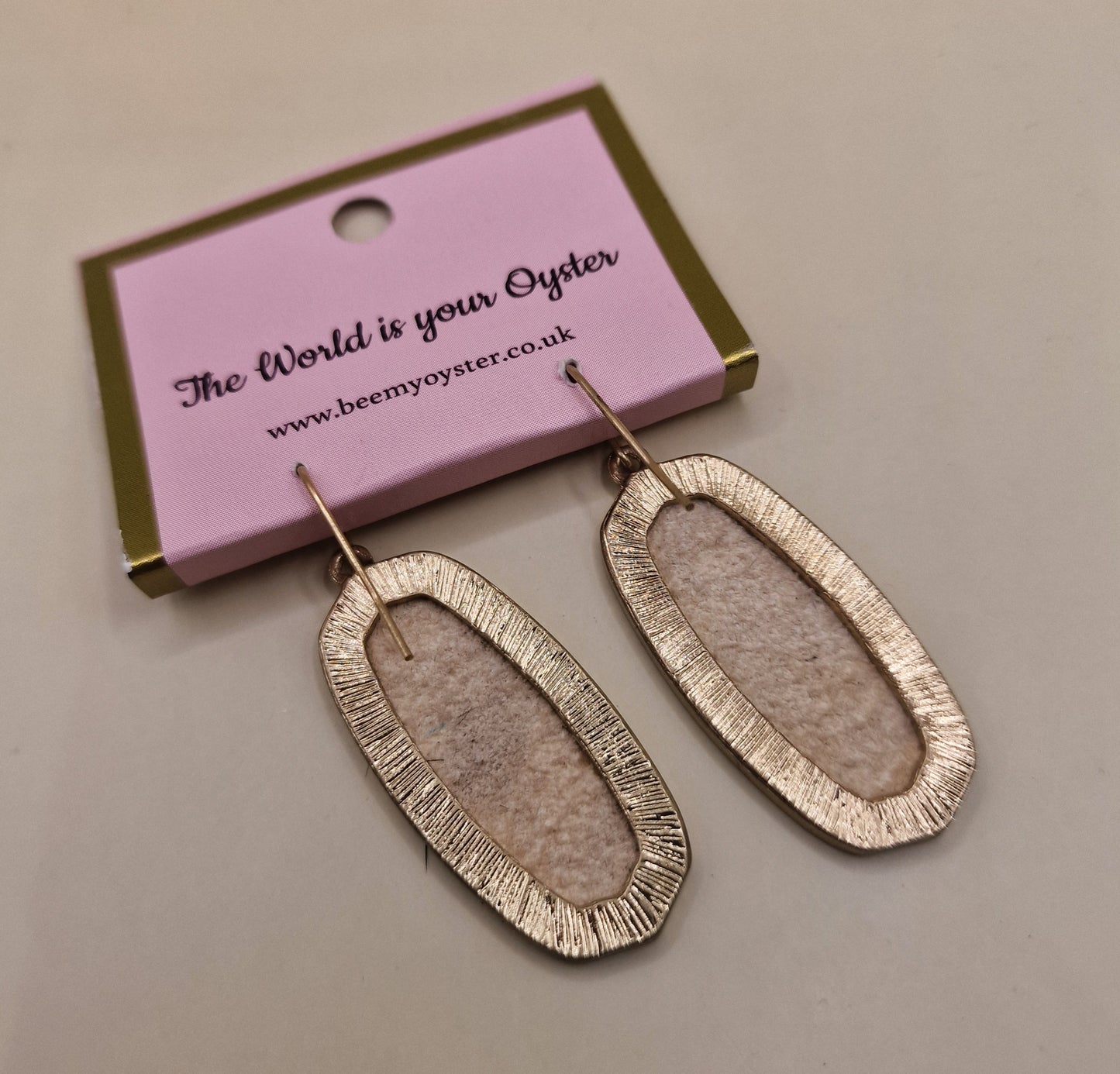 Zebra Print Pierced Drop Oblong Fashion Earrings AW26