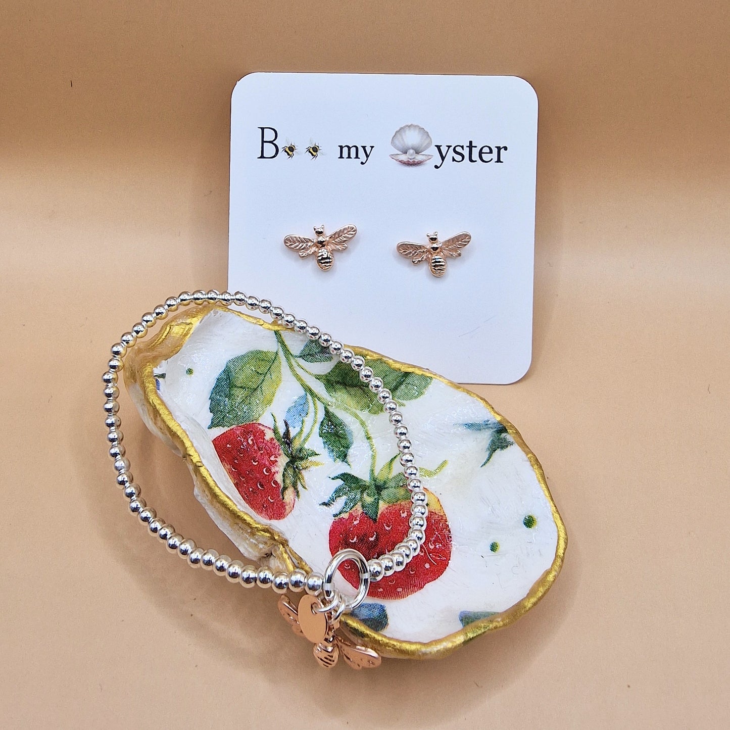 Strawberry Small Oyster Shell Trinket Dish