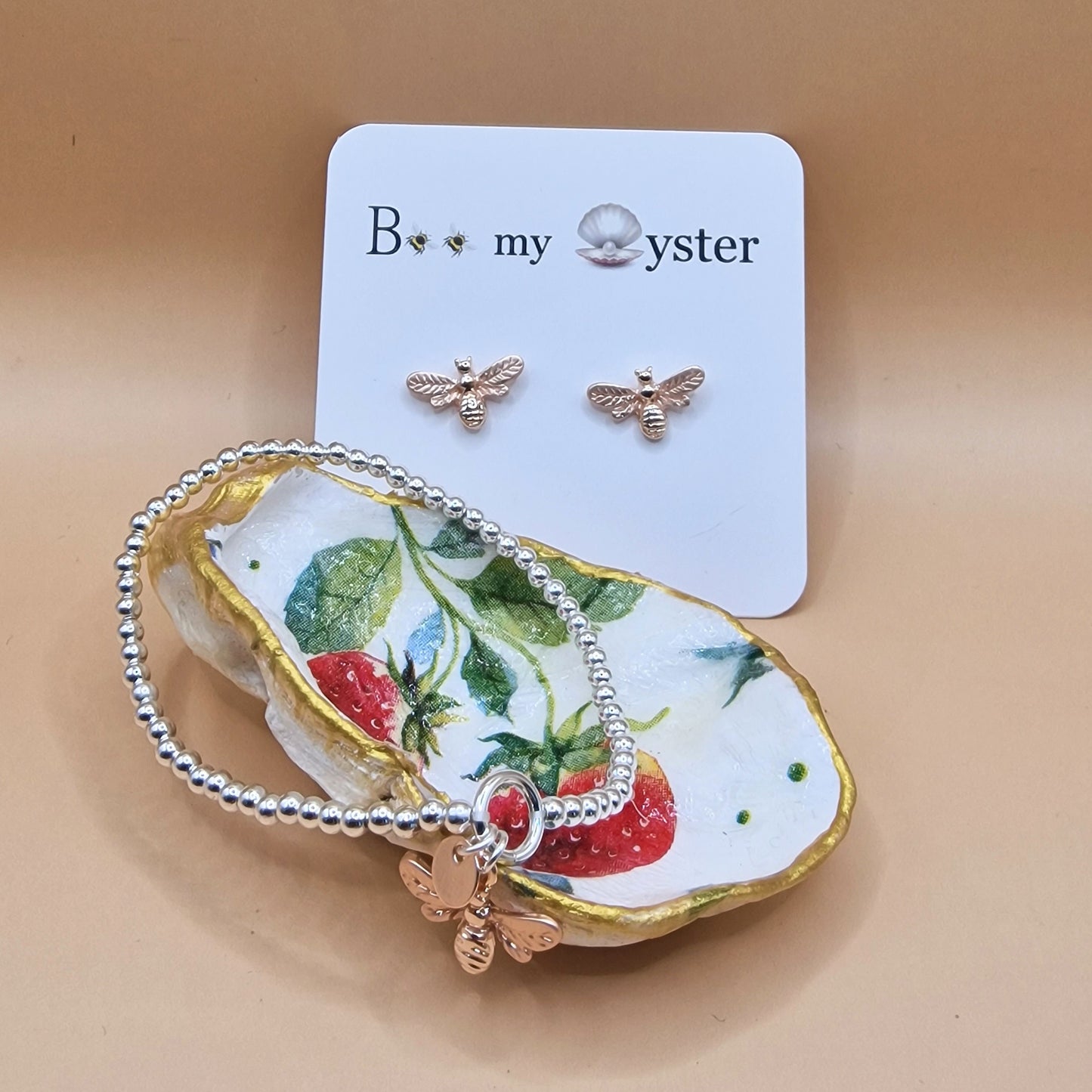 Strawberry Small Oyster Shell Trinket Dish