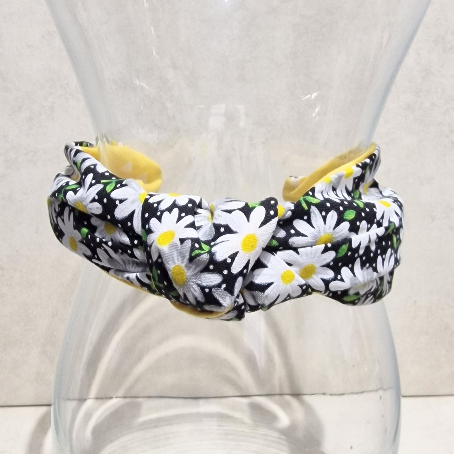 Hairband Spotty Daisy Cotton Fabric Bespoke Top Knot Headband