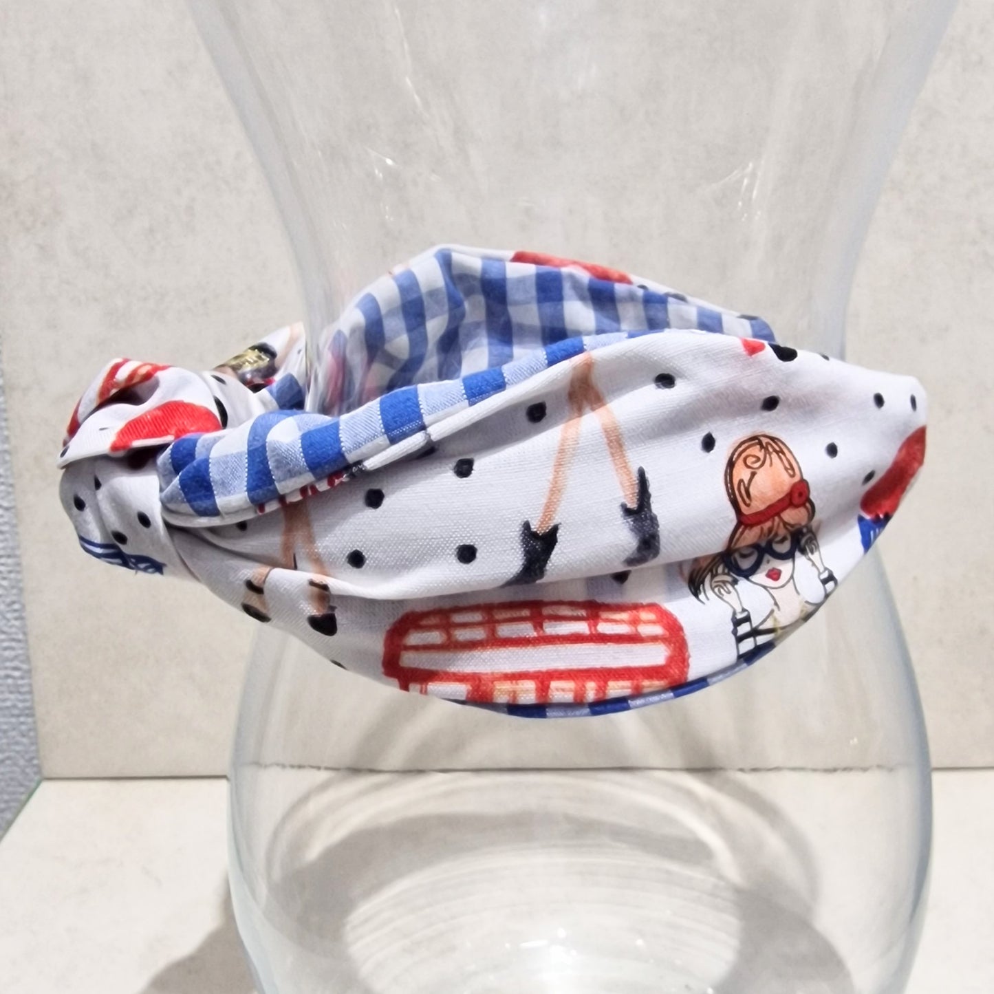 Hairband London Cotton Fabric Bespoke Top Knot Headband