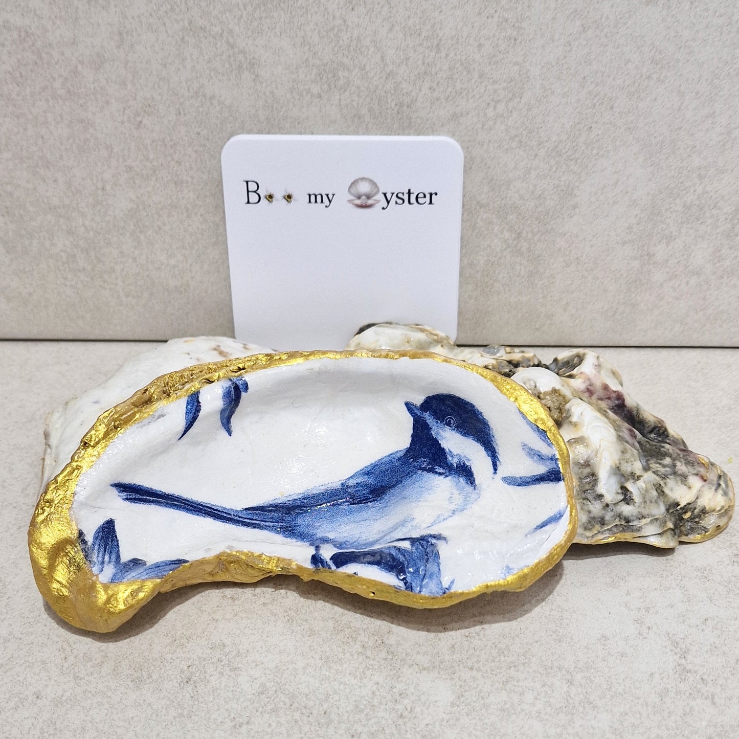 Wedgewood Blue Tit Oyster Shell Decorative Trinket Dish 12cm