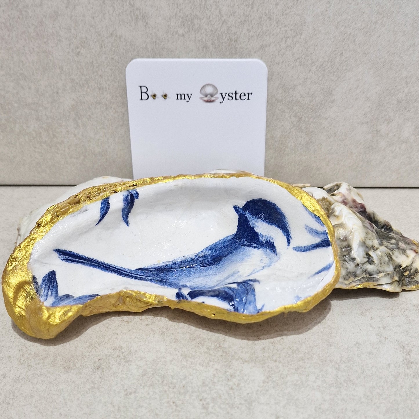 Wedgewood Blue Tit Oyster Shell Decorative Trinket Dish 12cm