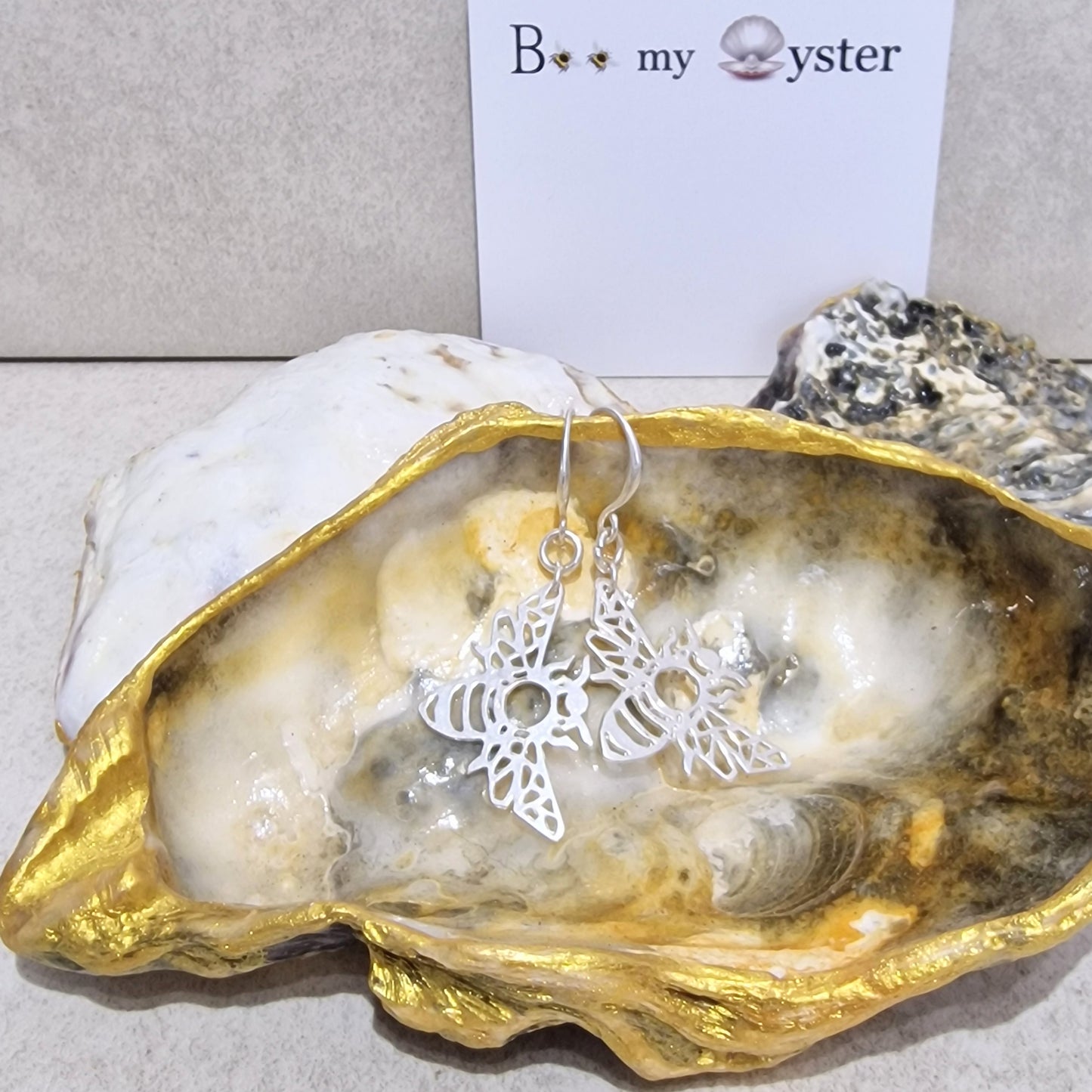 Natural Black Pearl Oyster Shell Decorative Trinket Dish 12cm