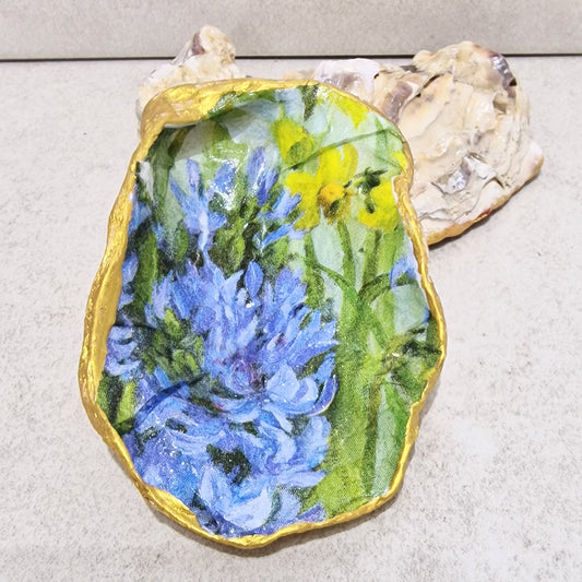 Bluebell Daffodil Oyster Shell Trinket Dish