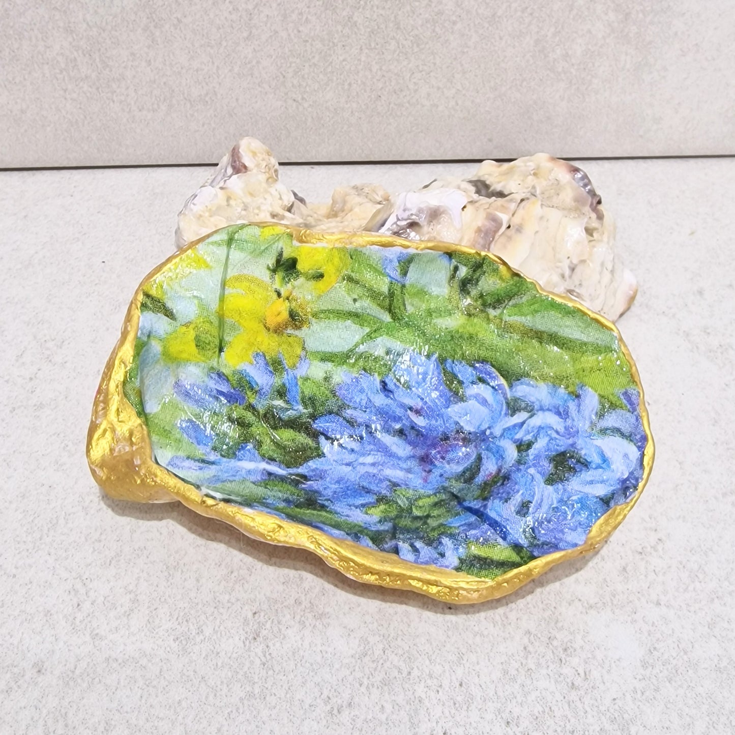 Bluebell Daffodil Oyster Shell Trinket Dish