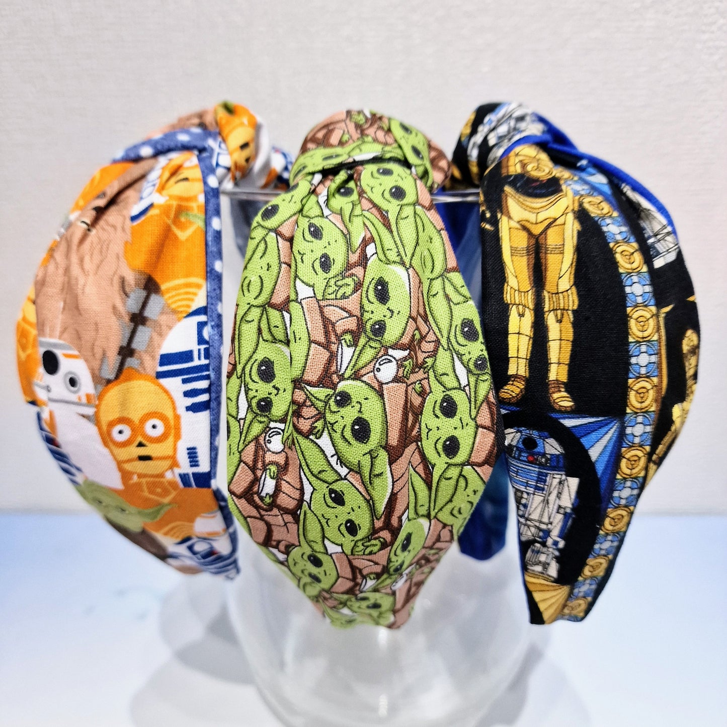 Hairband Star Wars Mandalorian Yoda Cotton Fabric Bespoke Top Knot Headband