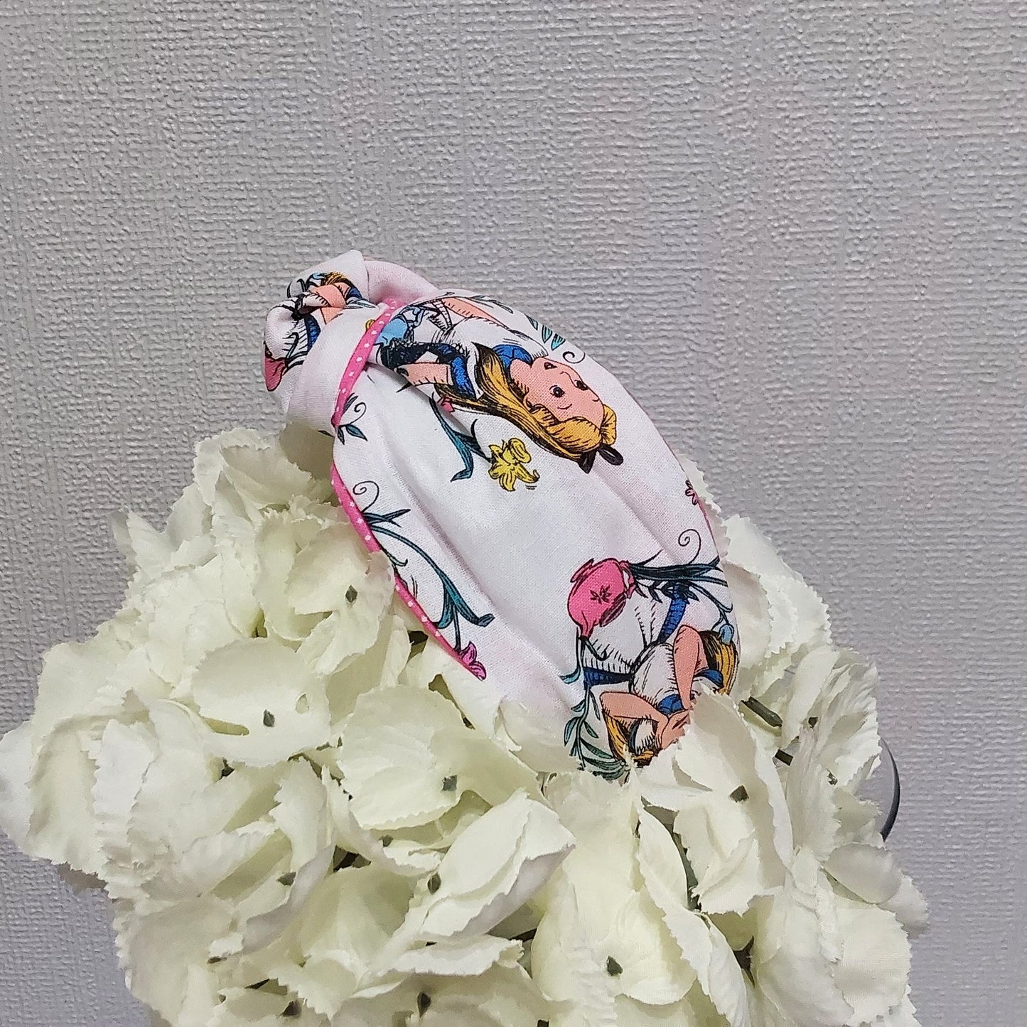 Hairband Disney Alice in Wonderland Cotton Fabric Bespoke Top Knot Headband